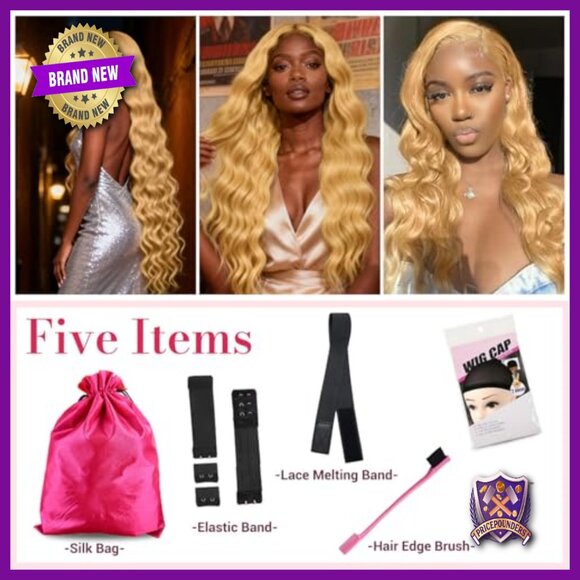 13x6 Lace Front Human Hair Wig 24 Inch 220 Density Body Wave main image 4